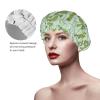 Blue Green Pea Leaf Reusable Shower Cap view 3