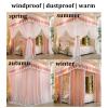 BUJOG Pink Princess-Style Bed Canopy Mosquito Net, 150 x 200 x 200 cm view 3