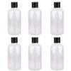 Transparent Plastic Cosmetic Bottles, 250 ml, Flip-Top Cap, 6-Pack view 1