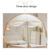 BUJOG Pop-Up Bed Canopy Net Tent, 3-Sided, with Mesh Floor, Portable Foldable Travel Design, White, 1.2 m view 2