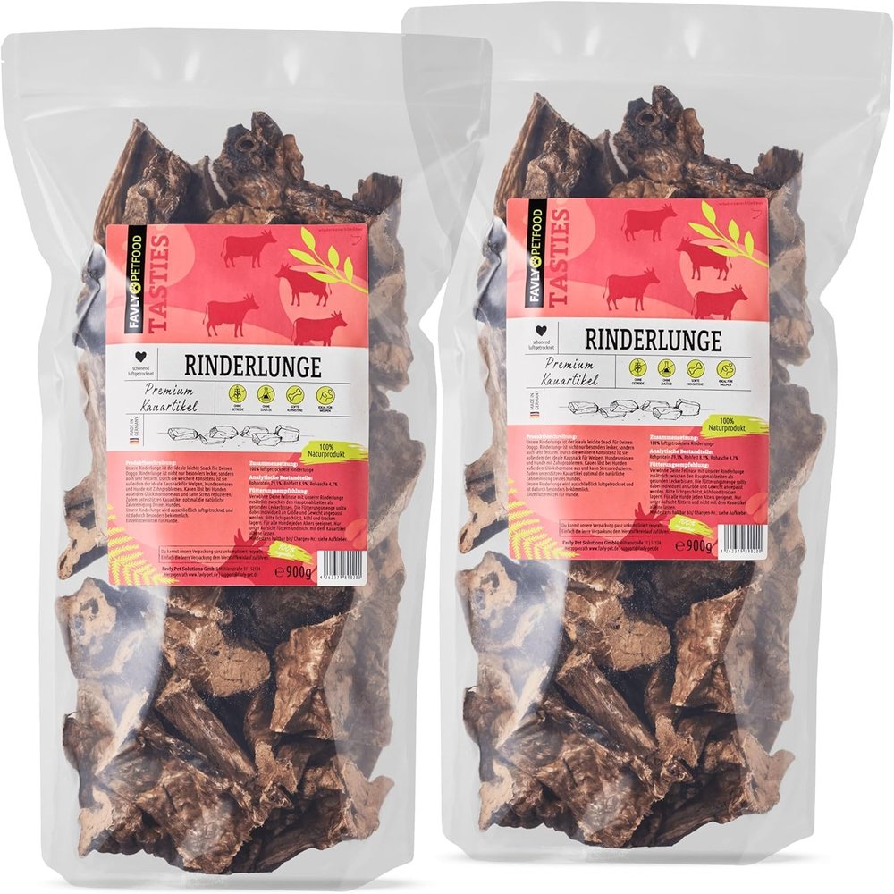FAVLY Premium Beef Lung 2x900g for Dogs