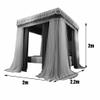 Mosquito Net for 2 m Wide Beds, All-Season Bed Canopy with Metal Stand, Luxurious Princess-Style Bed Curtain (Color: Style 1, Size: 2 x 2.2 x 2 m) view 2