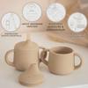 Moonkie Silicone Sippy Cup for Babies 6+ Months with Spout and Straw view 3