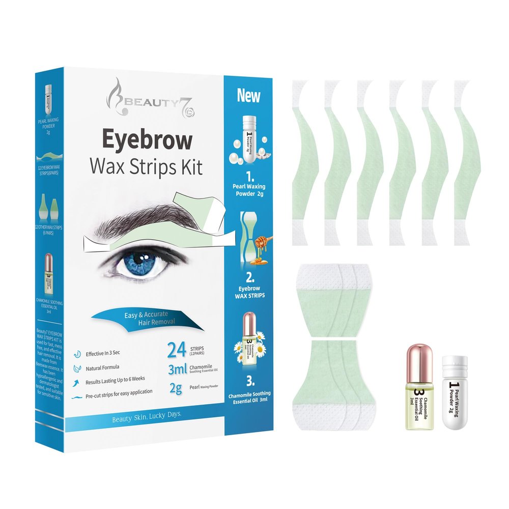 Beauty7 Fit Wax Cold Wax Strips for Men's Eyebrows