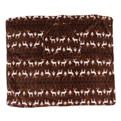 UPQRSG Thick Fleece Wheelchair Blanket, Warm Plush Leg Wrap, Brown