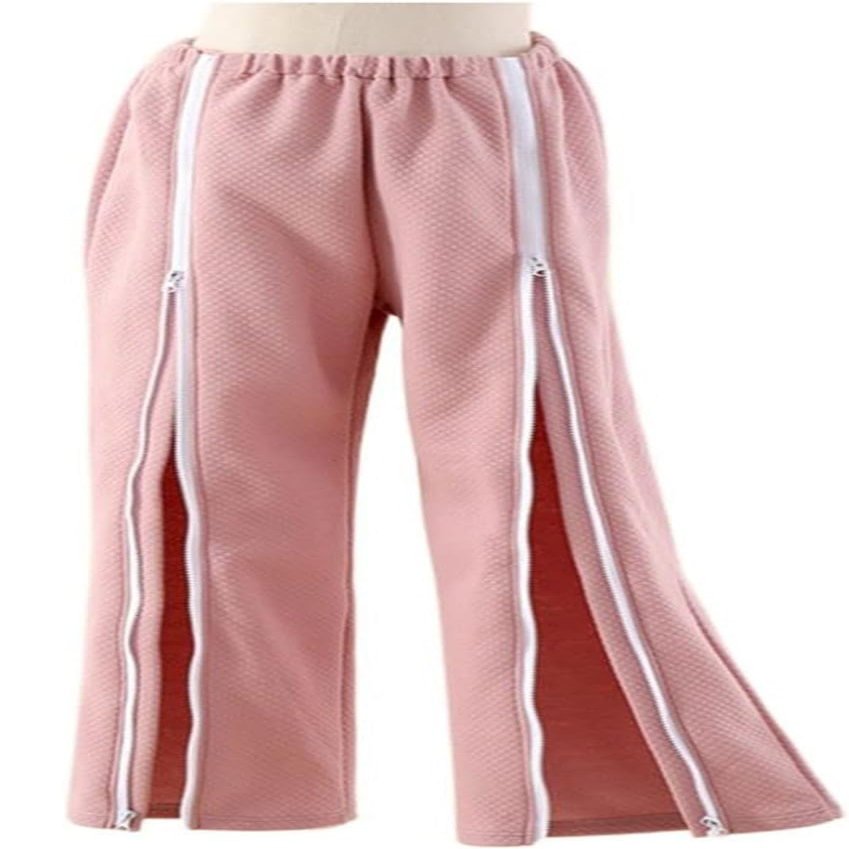 Patient Care Pants for Bedridden Adults, Double Zippers, Breathable and Comfortable, XL