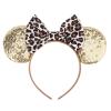 DRESHOW Mouse Ears Bow Headband, Glitter Party Cosplay Accessory view 1