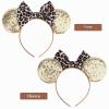 DRESHOW Mouse Ears Bow Headband, Glitter Party Cosplay Accessory view 3