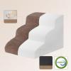 EHEYCIGA Dog Stairs for Small Dogs, 40 cm High, 3 Steps, Brown view 2