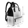 Black Diaper Backpack with Printed Round-Dot Pattern, One Size view 2