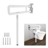 Herrselsam 60 cm Wall-Mounted Folding Toilet Support Grab Bar, Non-Slip, 200 kg Capacity, 1 Pack view 1
