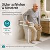 Herrselsam 60 cm Wall-Mounted Folding Toilet Support Grab Bar, Non-Slip, 200 kg Capacity, 1 Pack view 2