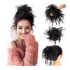 Synthetic Hair Extension with Elastic Band, Messy Wavy Bun Hairpiece for Women view 3