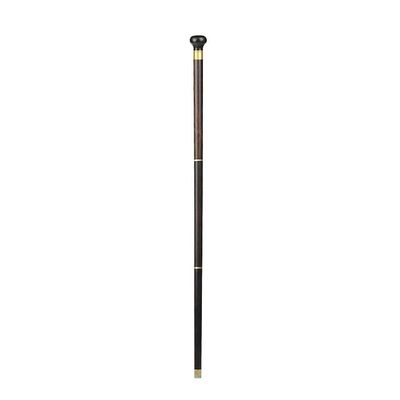 Senior Walking Stick, Solid Rosewood, Round T-Handle, 3-Section, 87 cm