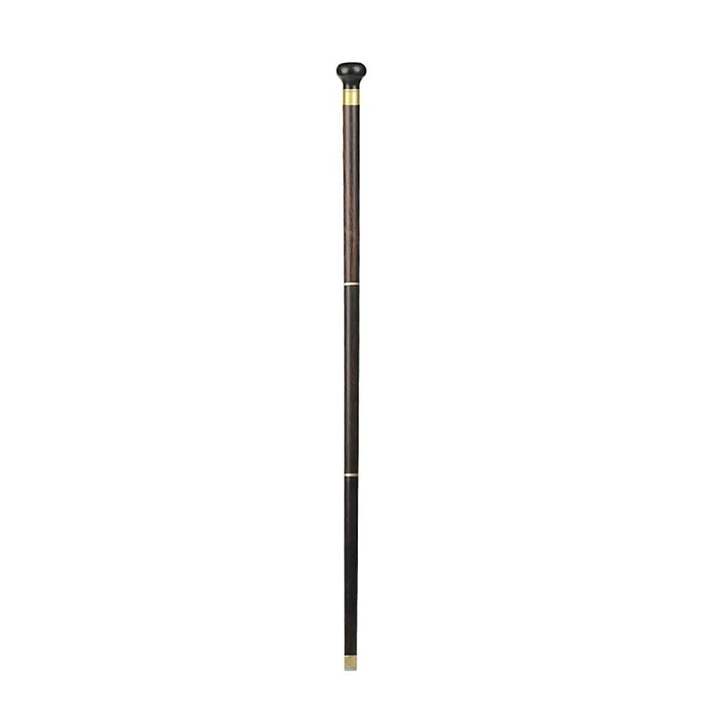 Senior Walking Stick, Solid Rosewood, Round T-Handle, 3-Section, 87 cm