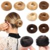 Human Hair Donut Chignon Hairpiece with Elastic Band view 2