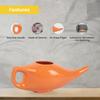 Porcelain Ceramic Neti Pot for Nasal Cleansing, Orange view 2