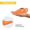 Porcelain Ceramic Neti Pot for Nasal Cleansing, Orange view 3