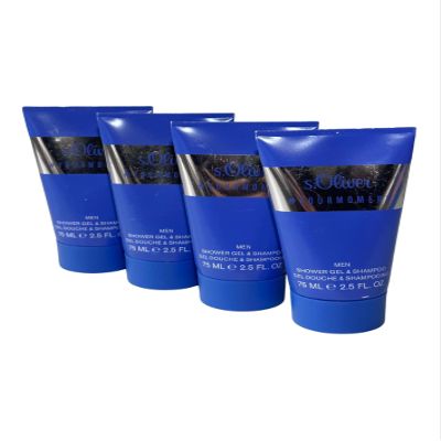 S.Oliver Your Moment Men Shower Gel, Travel Size, 4 x 75 ml