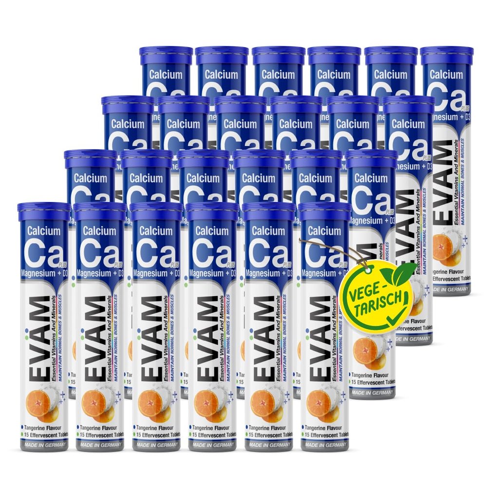 EVM Calcium Magnesium D3 Effervescent Tablets, Mandarin Flavor, 360 Count
