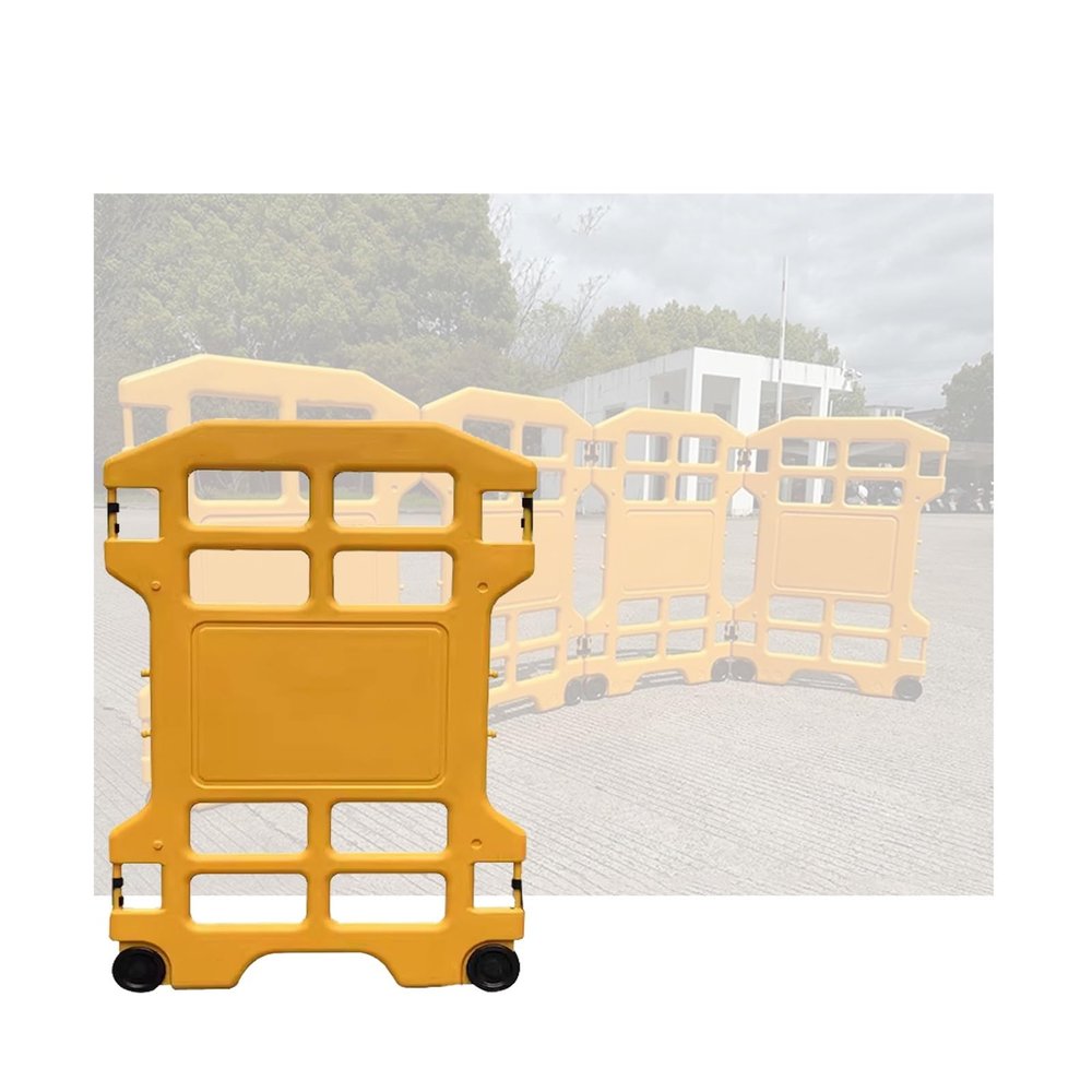 XILYZMO Expandable Safety Barrier, Foldable Portable Security Gate, Yellow, 4-Piece Set