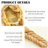 20-Inch Synthetic Fishtail Braid Ponytail Hairpiece with Drawstring and Clips, Natural Black, Messy Look view 3