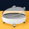 Pet Food Bowl, Easy to Clean, Removable 4-Paw Elevated Cat Bowl, Prevents Slipping for Food and Water (White) view 3