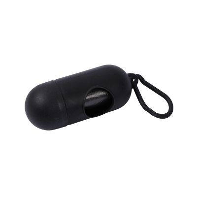2-Pack Dog Waste Bag Dispensers with Leash Clip, Black, Includes 15 Bags