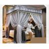 1.2 m Bed Canopy Mosquito Net with Metal Holder, Gray-1, 120 x 200 x 200 cm view 1