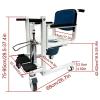 GUADRO Mobile Commode Chair, Manual Patient Lift with 180° Split Seat view 2