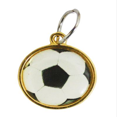 Petitebelle National Flag Metal ID Tag (Football, One Size)