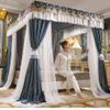 1.8 m European-Style Bed Canopy Mosquito Net with Metal Stand, Gray-1, 180 x 200 cm view 2