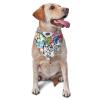 Garden Wildflowers Birds Leaves Branches Dog Bandana, Soft Washable Adjustable Pet Scarf view 1