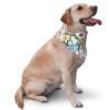 Garden Wildflowers Birds Leaves Branches Dog Bandana, Soft Washable Adjustable Pet Scarf view 2