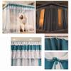 2 m Double-Layer Embroidered Lace Canopy Mosquito Net with Metal Stand, Blue, 200 x 220 x 200 cm view 2