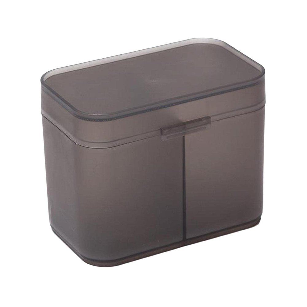 Leeadwaey Gray Plastic Organizer Holder for Cotton Swabs, Nail Towels, and Makeup Pads