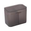 Leeadwaey Gray Plastic Organizer Holder for Cotton Swabs, Nail Towels, and Makeup Pads view 1