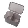 Leeadwaey Gray Plastic Organizer Holder for Cotton Swabs, Nail Towels, and Makeup Pads view 2
