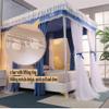 1.2 m Canopy Mosquito Net with 4-Corner Bed Curtains, Gray-A view 3