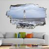3D Wall Sticker, Broken Lighthouse, Ocean Pier, Removable Vinyl Wall Art view 3