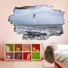 3D Wall Sticker, Broken Lighthouse, Ocean Pier, Removable Vinyl Wall Art view 4