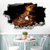 3D Broken Guitar Wall Decal view 2