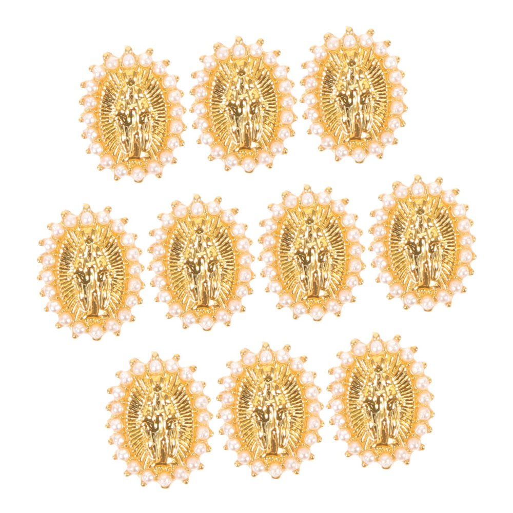 Beavorty 10-Piece Gold-Tone Alloy Nail Charms for Nail Art