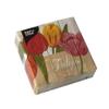 PAPSTAR 600 Napkins, 3-Ply, 1/4 Fold, 25 x 25 cm, "Blooming Tulips" (88129, 12 x 50 Count) view 2