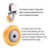 4-Piece Nylon Crib Casters, 1.5-Inch Wheels, Top U-Clamp, Swivel Casters with Brakes, 60 kg Capacity, with Screws (2 Swivel + 2 Braking, 16 mm) view 3