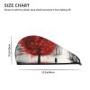 OPSREY Red Tree Print Quick-Dry Hair Towel Turban view 4