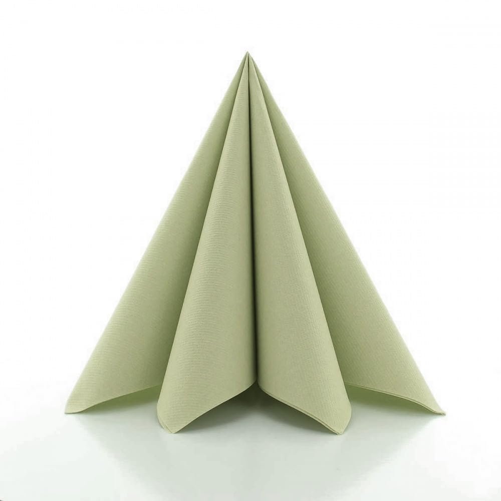 GMI Air Napkins, 40 x 40 cm, 1/4 Fold, 50 Count, Olive