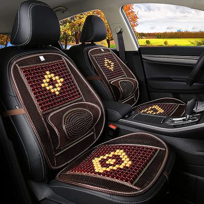 Cooling Wooden Bead Car Seat Cover with Massage Effect