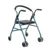 Folding Walker with Seat for Seniors, Red/Green view 1