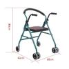 Folding Walker with Seat for Seniors, Red/Green view 2